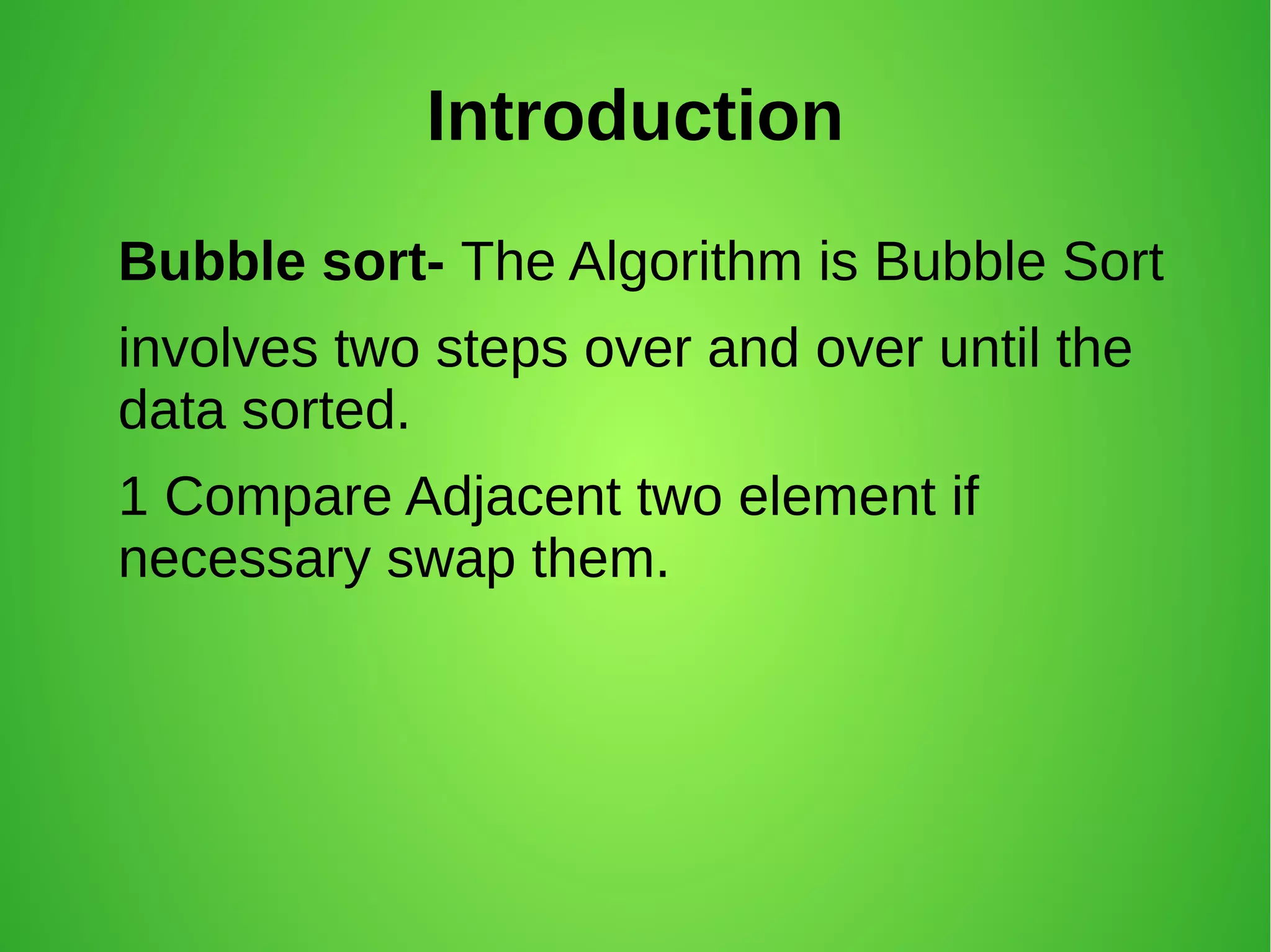 Bubble sort | ODP