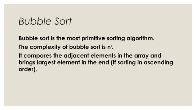 Bubble sort | PPT