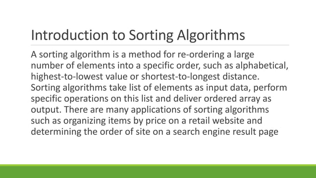 Bubble Sort Algorithm Presentation | PPT