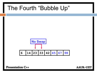 The Fourth “Bubble Up”
452314 33 42 676 98
No Swap
 