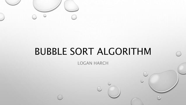Bubble sort algorithm | PPT