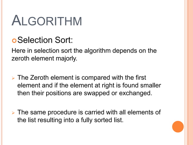 Sorting and Its Types | PPT