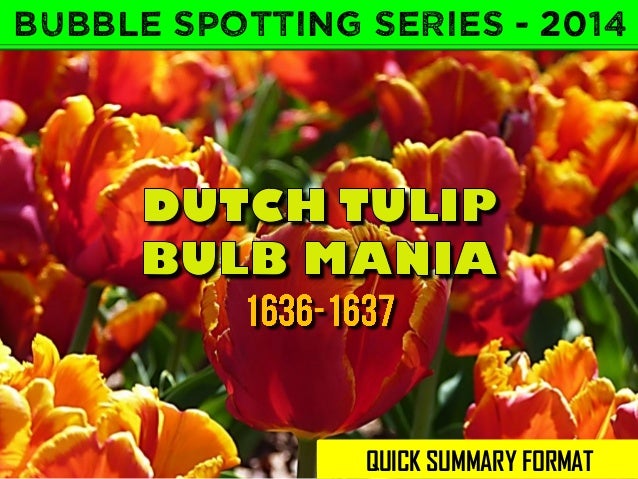 Bubble Spotting - Dutch Tulip Mania