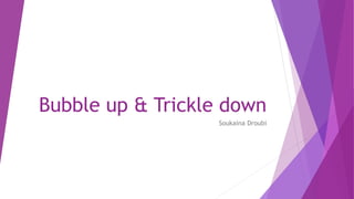 Bubble up & Trickle down
Soukaina Droubi
 