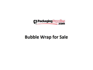 Bubble wrap for sale