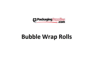 Bubble Wrap Rolls