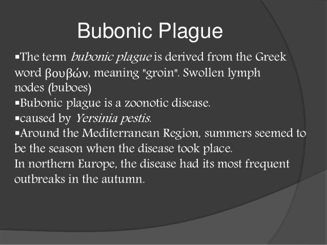 Bubonic plague