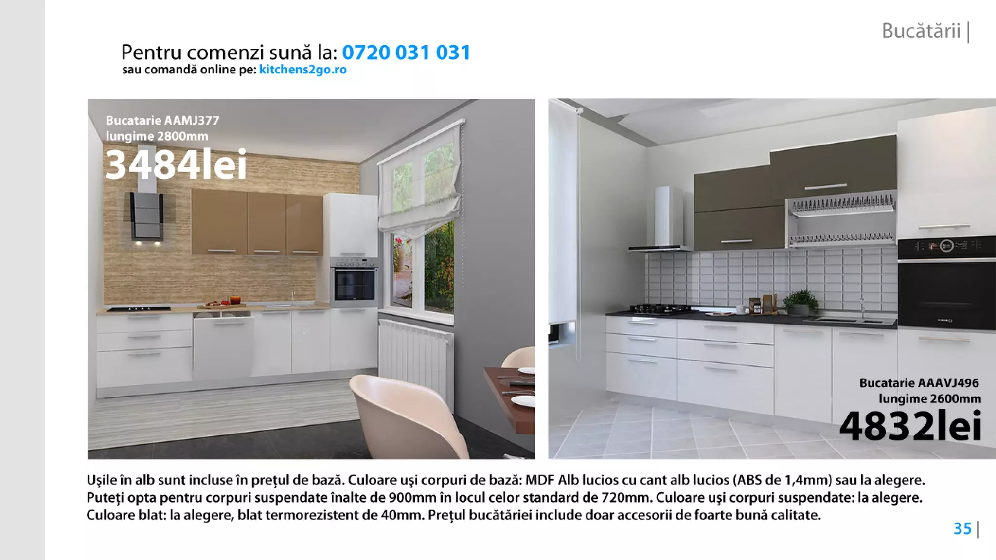 Catalog bucatarii Kitchens2Go 2018 PDF