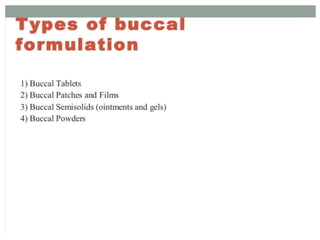 Buccal drug delivery system 