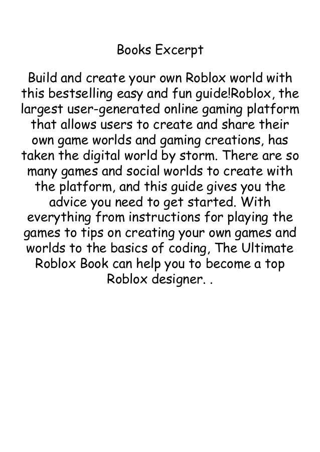 Buch Herunterladen The Ultimate Roblox Book An Unofficial Guide L - ultimate unofficial guide to robloxing