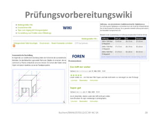 Prüfungsvorbereitungswiki
          WIKI




                 FOREN




       Buchem/BMWi/070512/CC BY-NC-SA   28
 