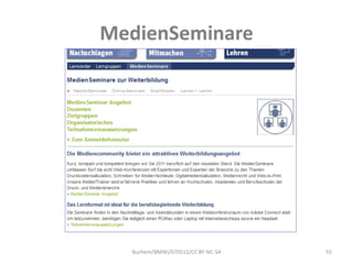 MedienSeminare




  Buchem/BMWi/070512/CC BY-NC-SA   55
 