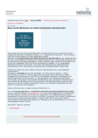 HVB Newsletter
06.03.2013
 