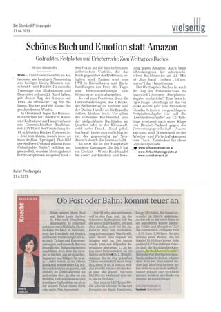 Der Standard Printausgabe
23.04.2013
Kurier Printausgabe
21.4.2013
 