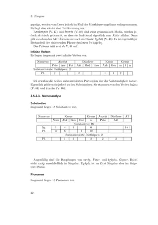 3.5. Sprachlich-Syntaktische Analyse

     Numerus             Kasus                Genus                Person    AT
    ...