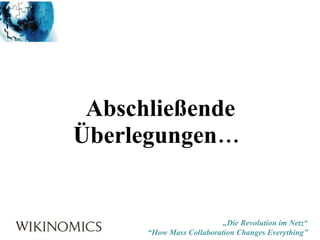 Abschließende Überlegungen…   