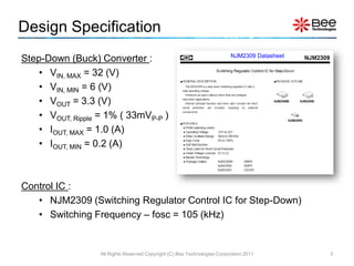 Design Specification
                                                                           NJM2309 Datasheet
Step-Dow...
