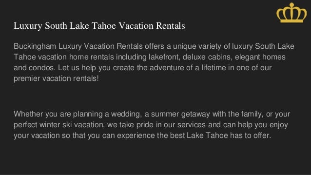 Buckingham Luxury Vacation Rentals