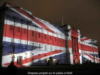 Drapeau projeté sur le palais à Noël
 