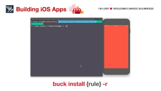Building iOS Apps
buck install {rule} -r
 