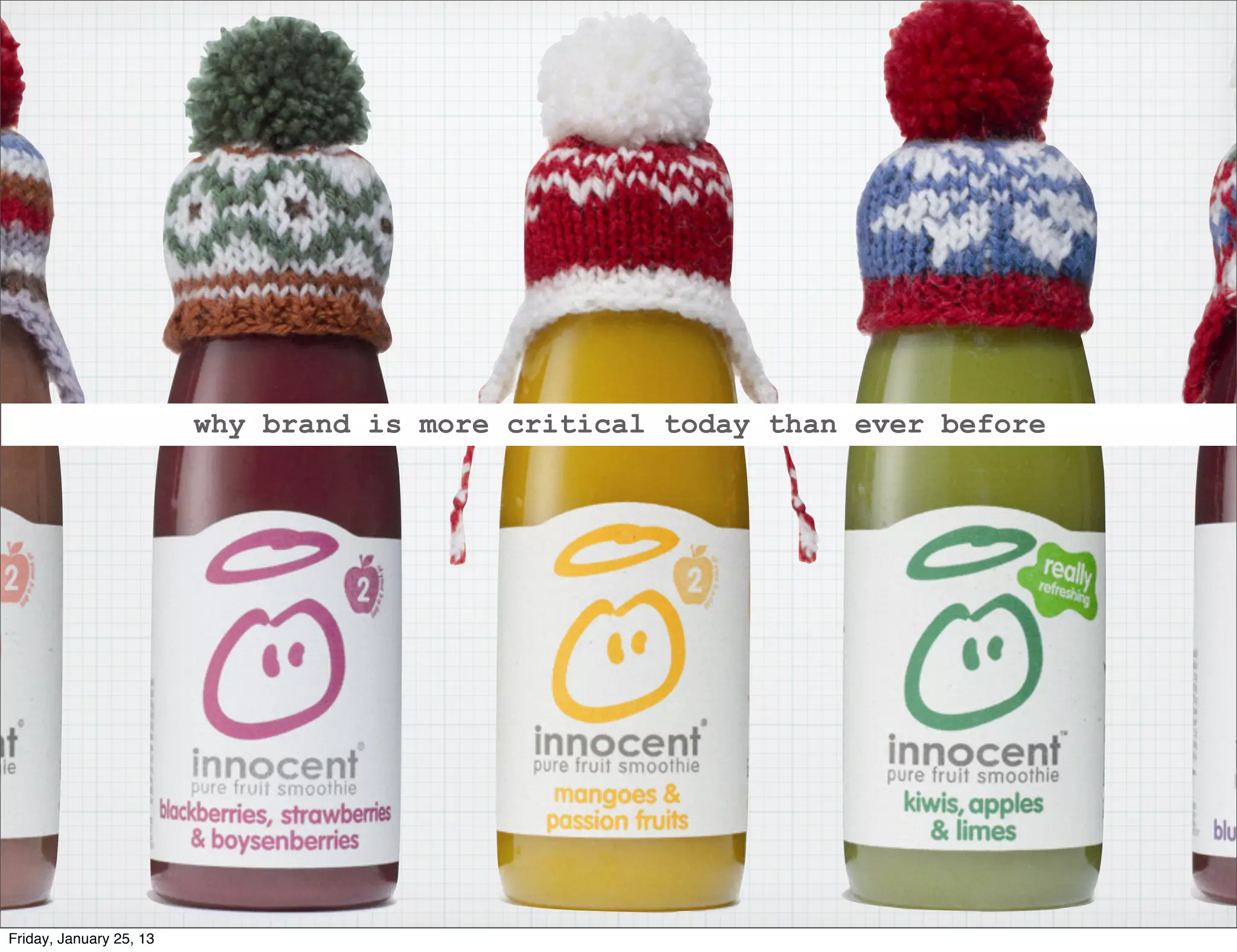 why brand is more critical today than ever before




Friday, January 25, 13
 