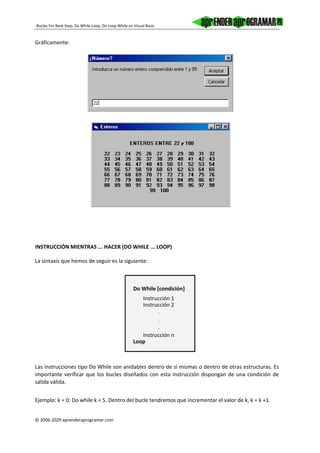 Bucles for next step do while loop loop while visual basic ejemplo | PDF