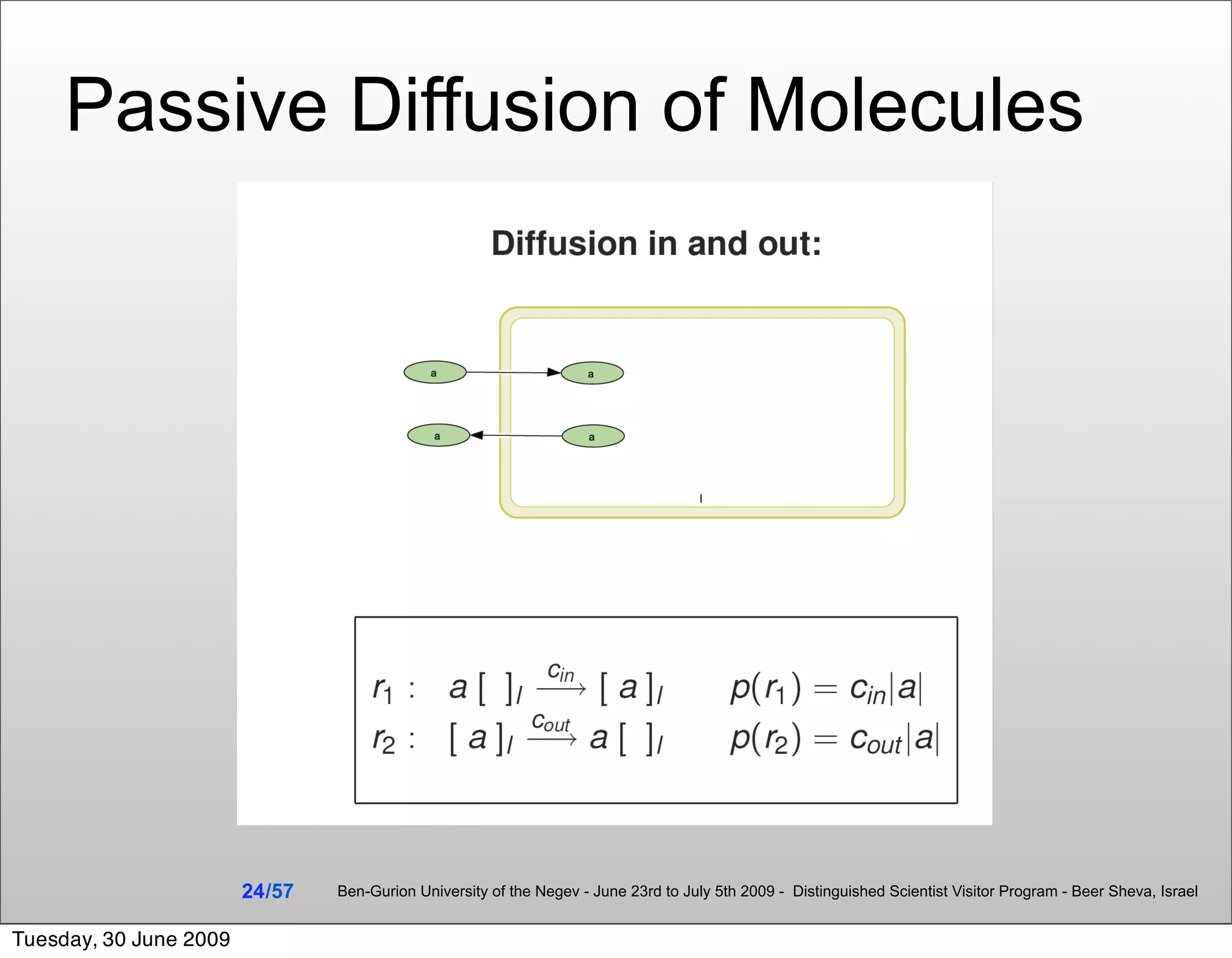 Passive Diffusion of Molecules




                        24 /57   Ben-Gurion University of the Negev - June 23rd to July 5th 2009 - Distinguished Scientist Visitor Program - Beer Sheva, Israel


Tuesday, 30 June 2009
 