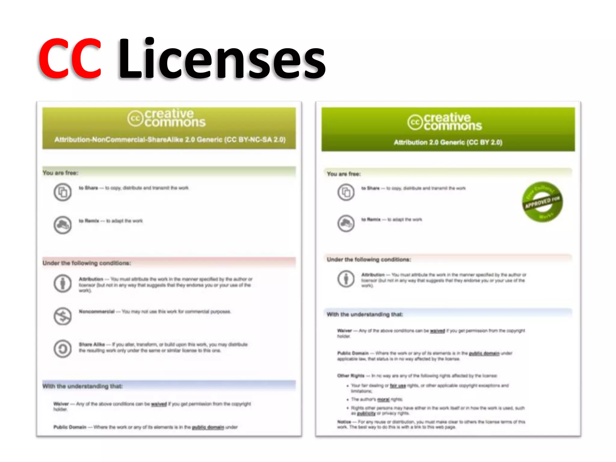 CC Licenses
 