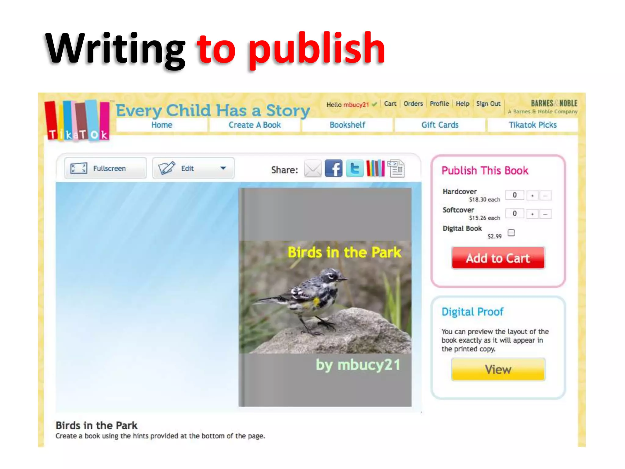 Writing to publish
 