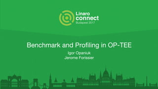 BUD17-416: Benchmark and profiling in OP-TEE 