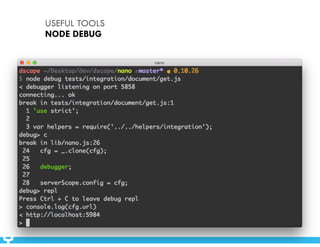 USEFUL TOOLS 
NODE DEBUG 
 