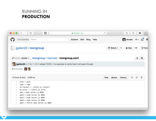 RUNNING IN 
PRODUCTION 
 
