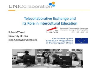 Telecollaborative Exchange and
its Role in Intercultural Education
Robert O’Dowd
University of León
robert.odowd@unileon.es
 