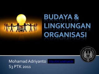 MohamadAdriyanto
S3 PTK 2011
http://bit.ly/adriyanto
 