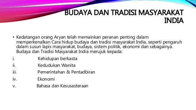 Budaya Dan Tradisi Masyarakat India