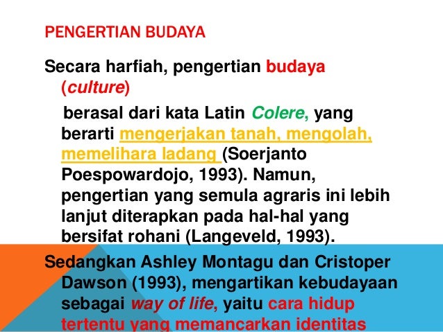 Pengertian Budaya