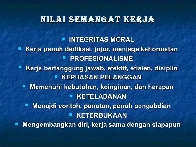 Budaya kerja pegawai