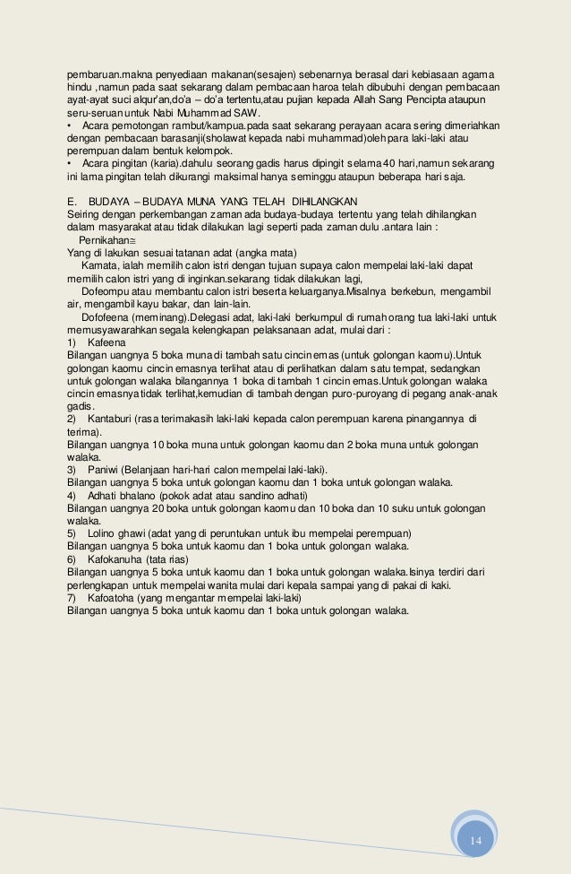 Budaya mulok SEJARAH KABUPATEN MUNA