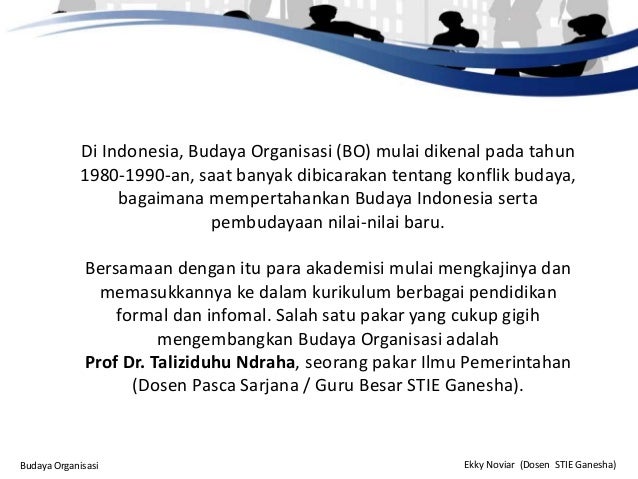 Budaya Organisasi Stie Ganesha