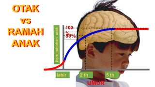 OTAK
vs
RAMAH
ANAK
5 th
UMUR
2 th
80%
lahir
100
%
OTAK
vs
RAMAH
ANAK
 