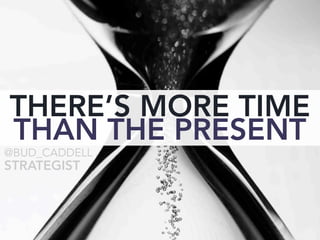 THERE’S MORE TIME
THAN THE PRESENT
@BUD_CADDELL
STRATEGIST
 
