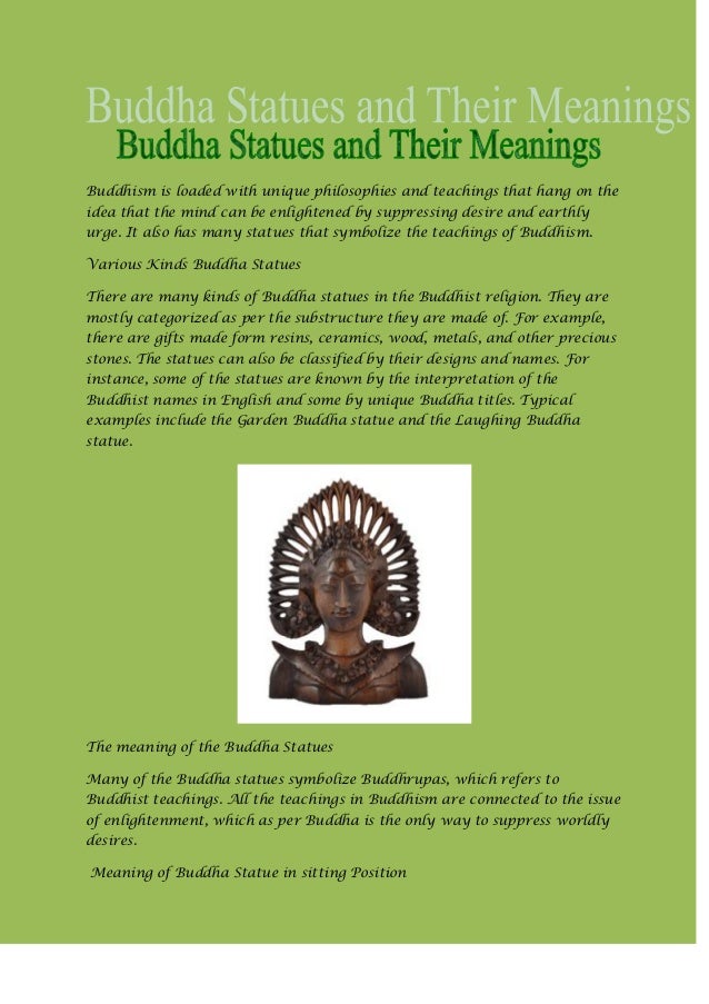 Buddha Statues and Their Meanings