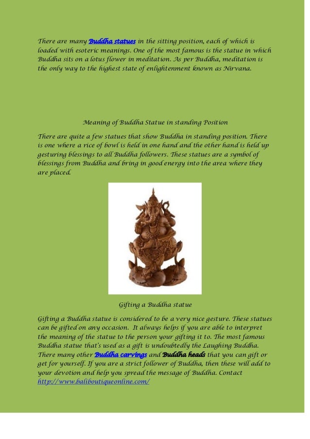 Buddha Statues and Their Meanings