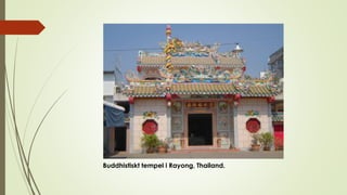 Buddhistiskt tempel i Rayong, Thailand.
 