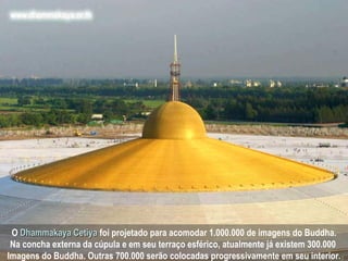 O  Dhammakaya Cetiya  foi projetado para acomodar 1.000.000 de imagens do Buddha. Na concha externa da cúpula e em seu terraço esférico, atualmente já existem 300.000  Imagens do Buddha. Outras 700.000 serão colocadas progressivamente em seu interior. 