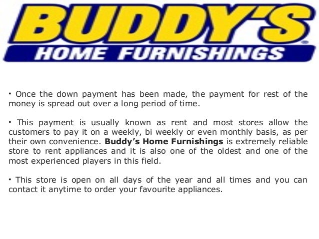 Buddy's Furniture franchisee operating a store in a local community