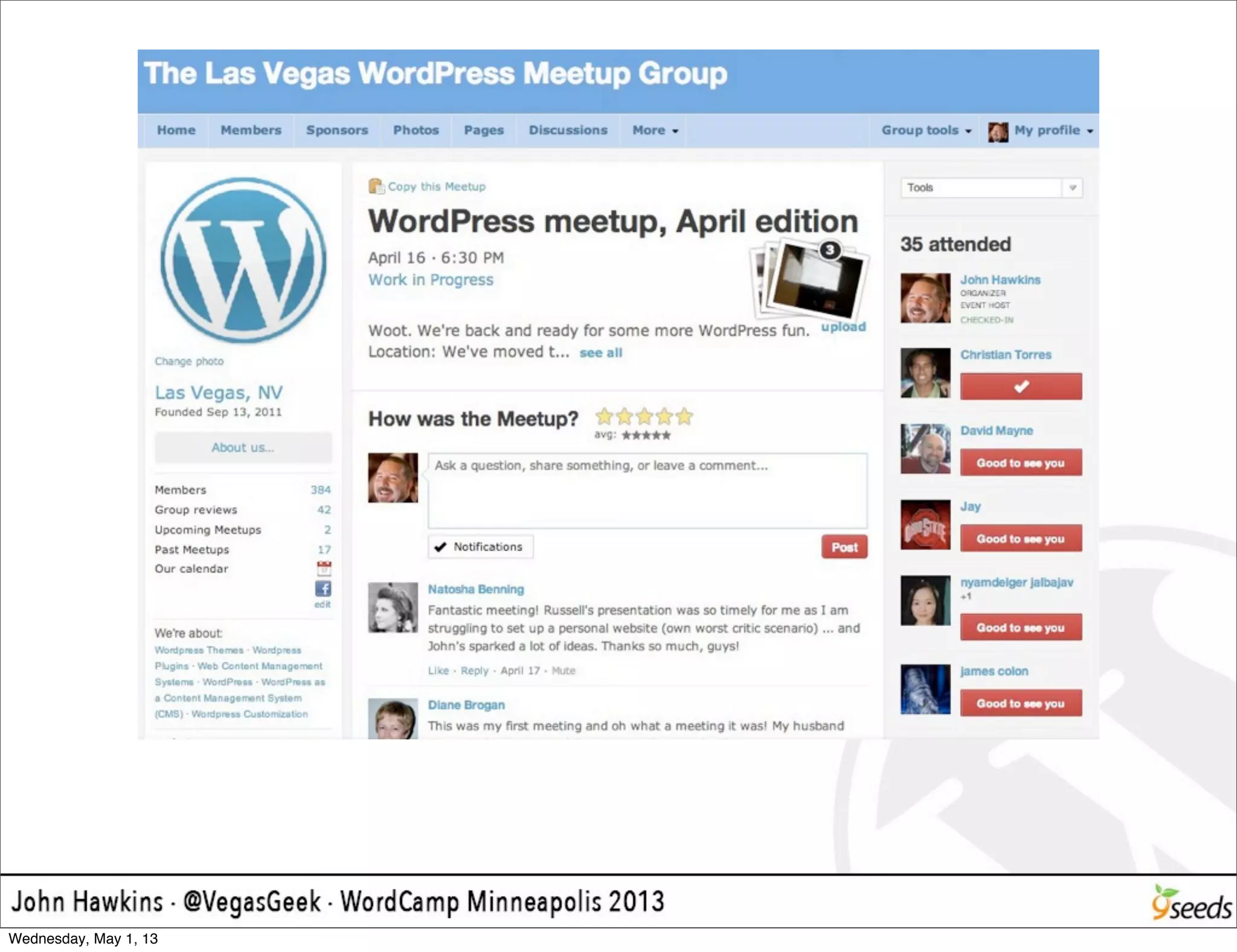 Wednesday, May 1, 13
 