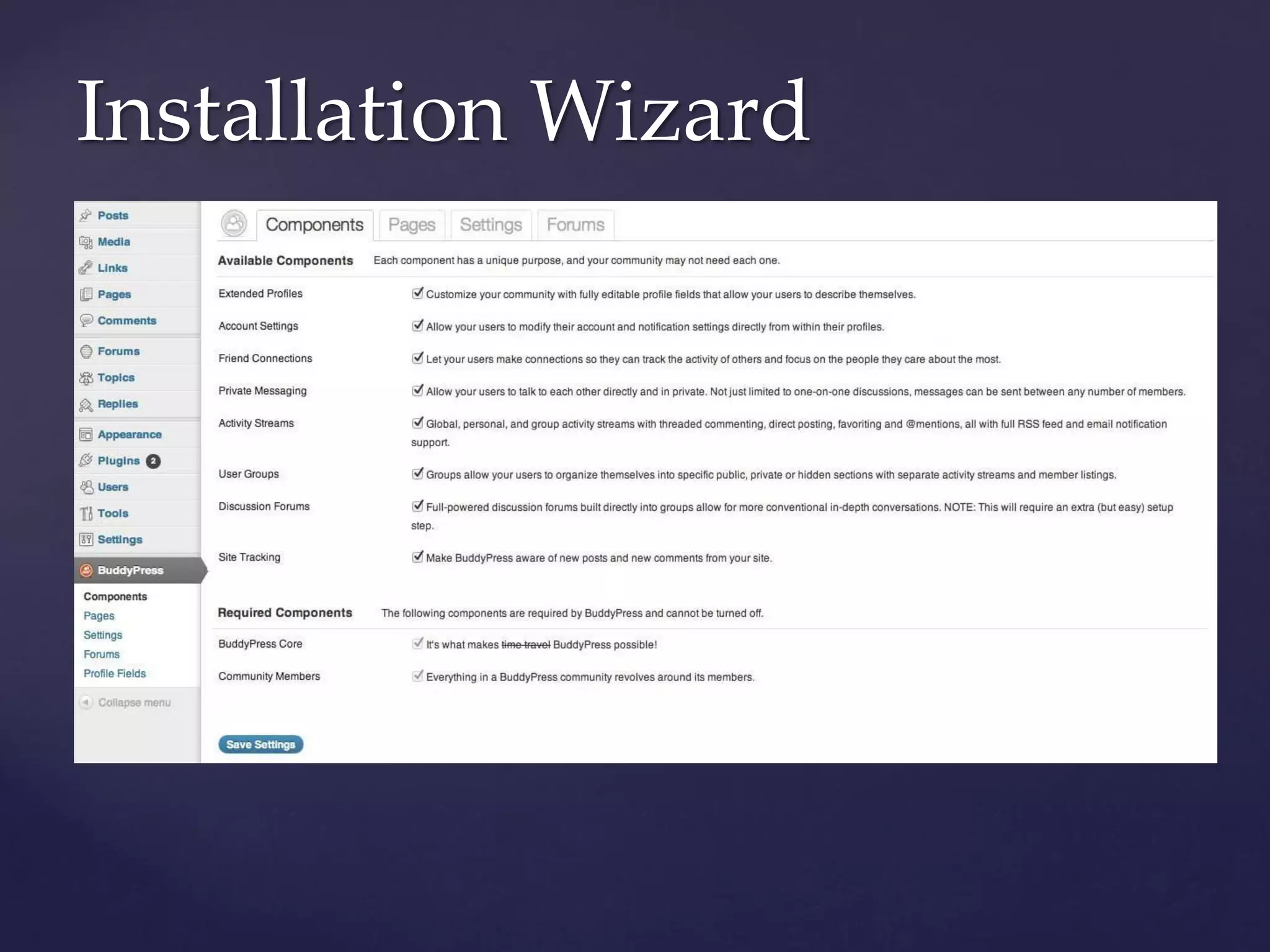 Installation Wizard
 