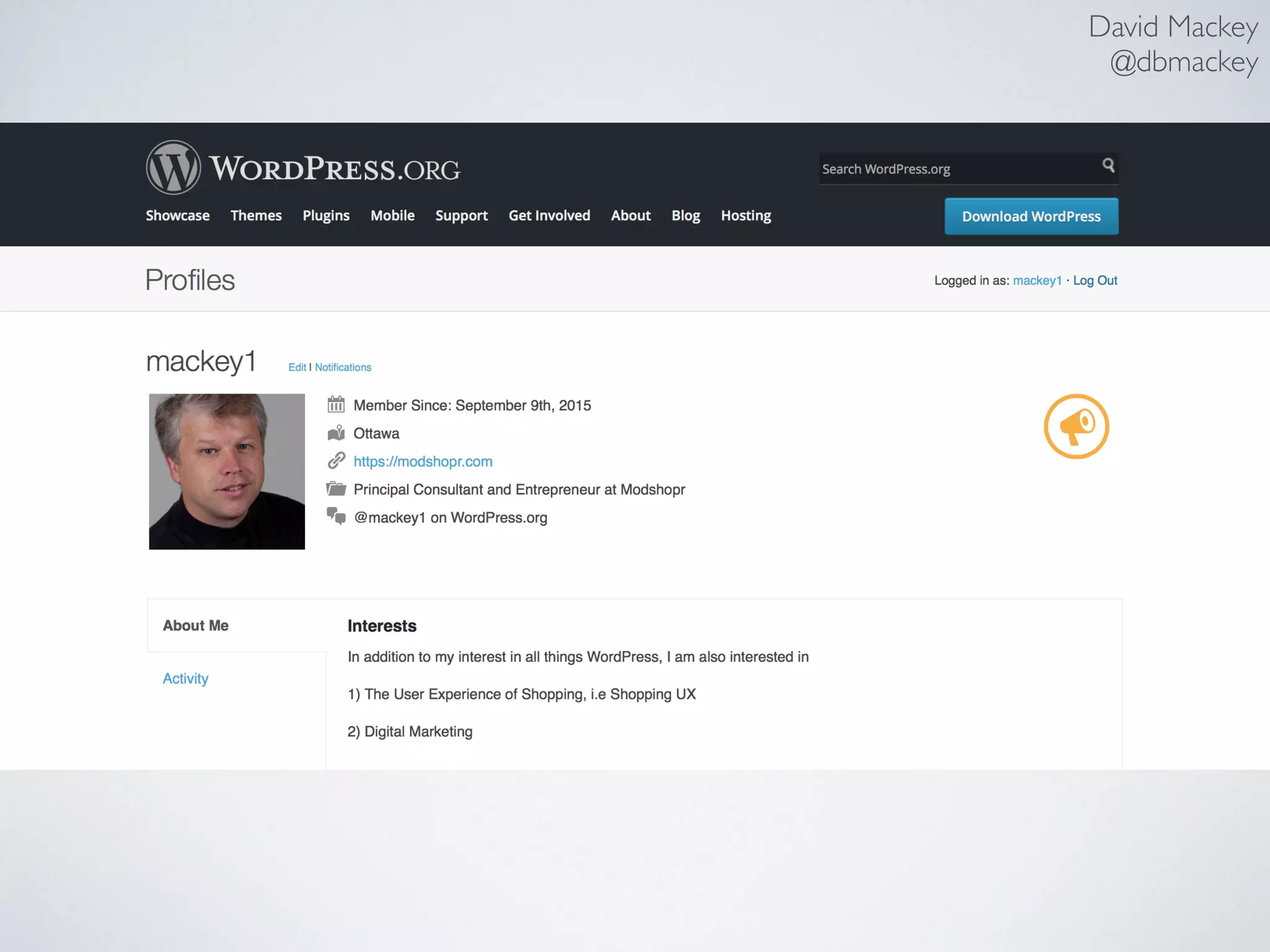 David Mackey
@dbmackey
 