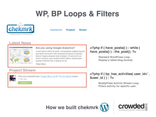 WP, BP Loops & Filters




  How we built chekmrk
 